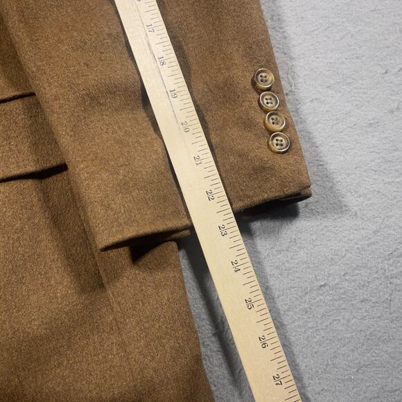 Andrew Fezza Blazer Men 44 S Wool Silk Cashmere Brown Sport Coat Classic Fit - Picture 6 of 11
